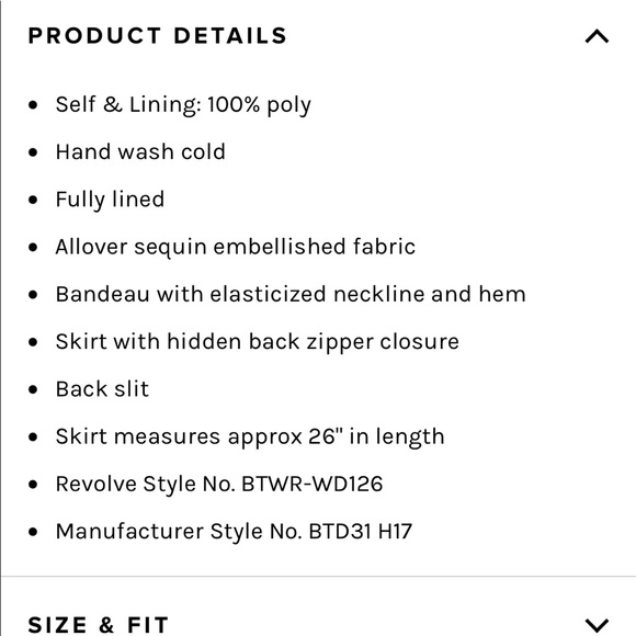 NWT By the way. Chloe sequin skirt top set - Picture 7 of 8